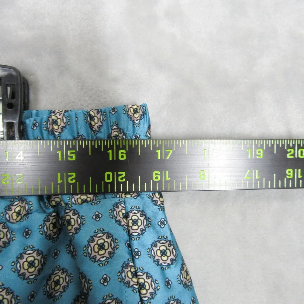Max Studio Women's XL Set Pajamas Teal Blue Paisley Print Top Pants Lounge New